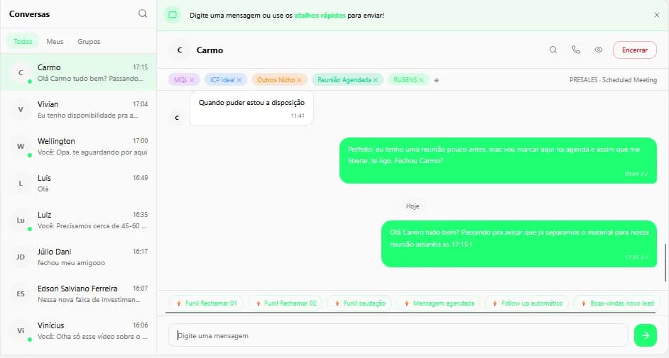 B&G Evolua — Conversas